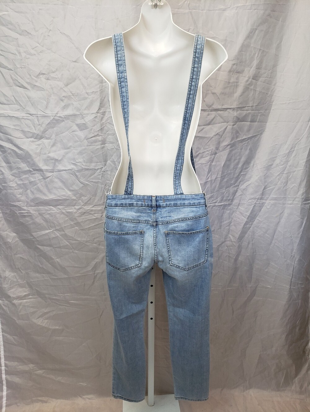 Free People Slim Denim Overalls Size 25 - Picture 5 of 8